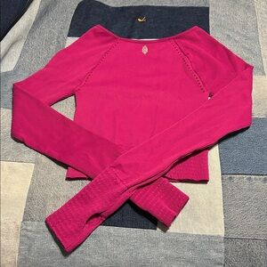 FP Movement by Free People Magenta Long Sleeve Top